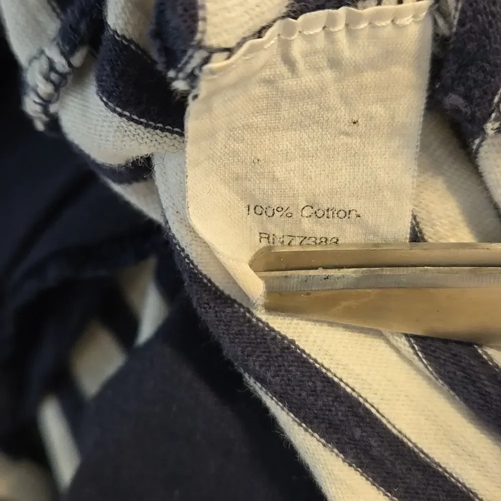 J. Crew Navy and White Striped Beach Dress